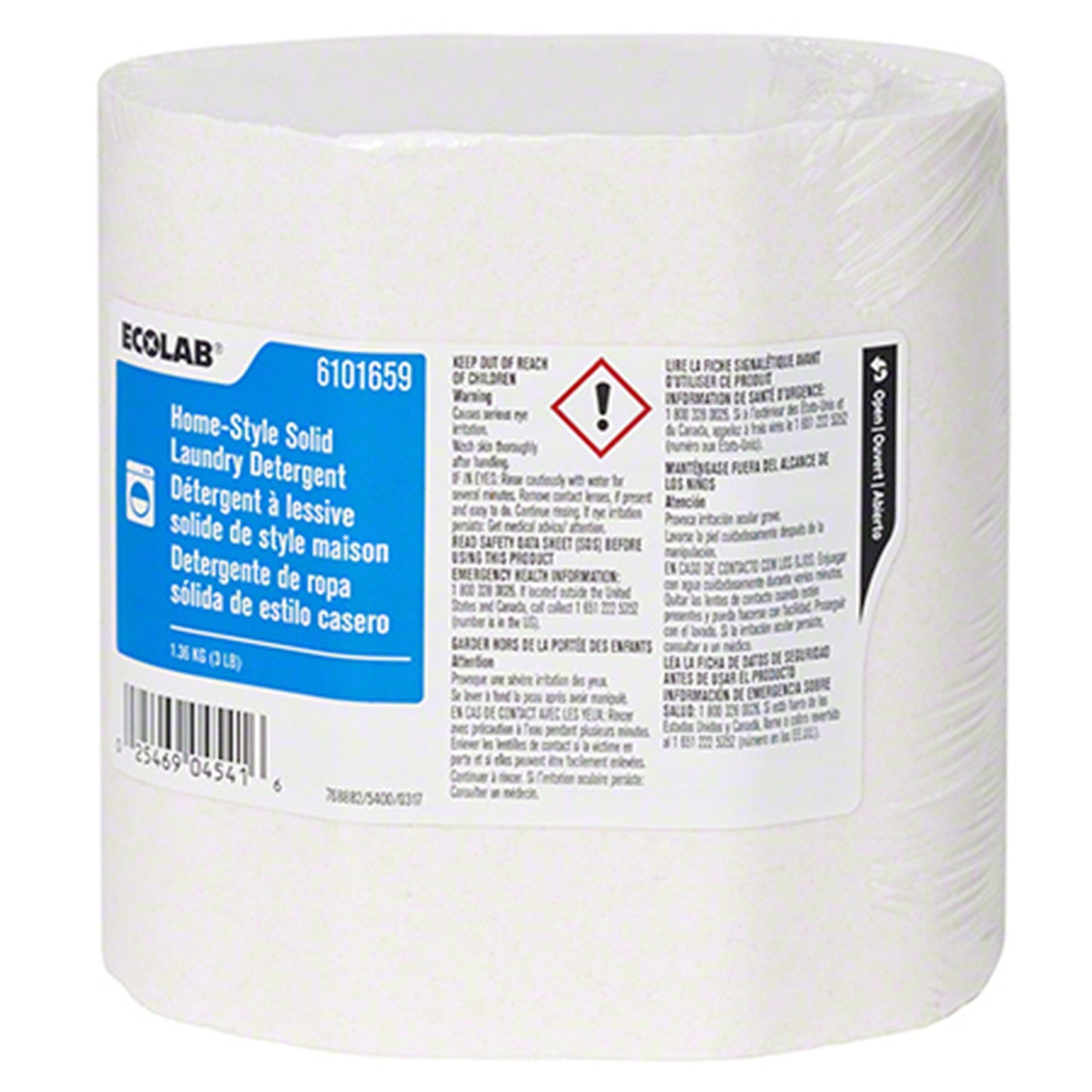 Laundry Detergent Ecolab® Home-Style 3 lbs. Dispenser Refill Pack Solid Scented - 6101659