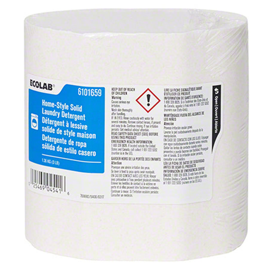 Laundry Detergent Ecolab® Home-Style 3 lbs. Dispenser Refill Pack Solid Scented - 6101659