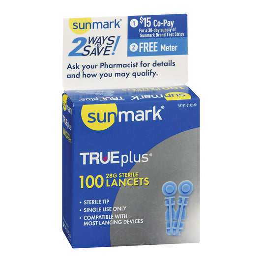 McKesson Brand sunmark TRUEplus Lancet 56151014260, Box of 100