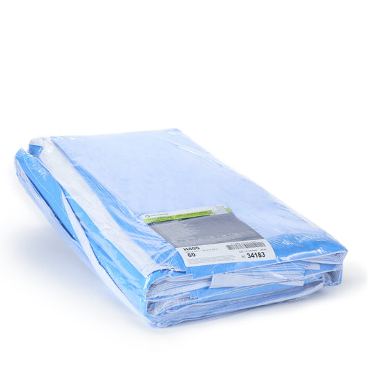 QUICK CHECK* H400 Sterilization Wrap White / Blue 24 X 24 Inch Dual Layer SMS Polypropylene Steam / EO Gas / Hydrogen Peroxide - 34183