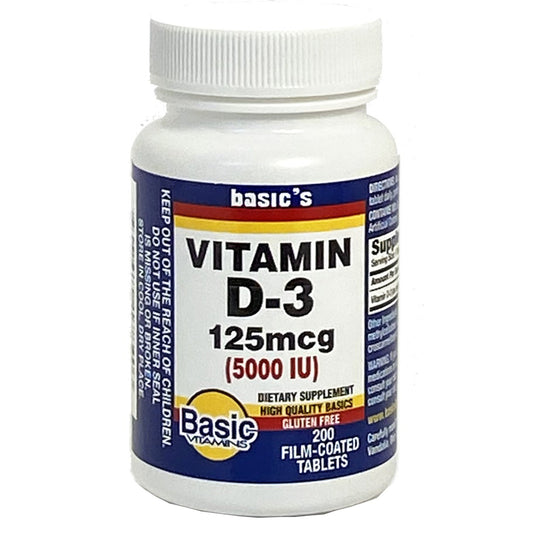 Vitamin Supplement Vitamin D3 5,000 IU Strength Tablet 200 per Bottle - 30761017840
