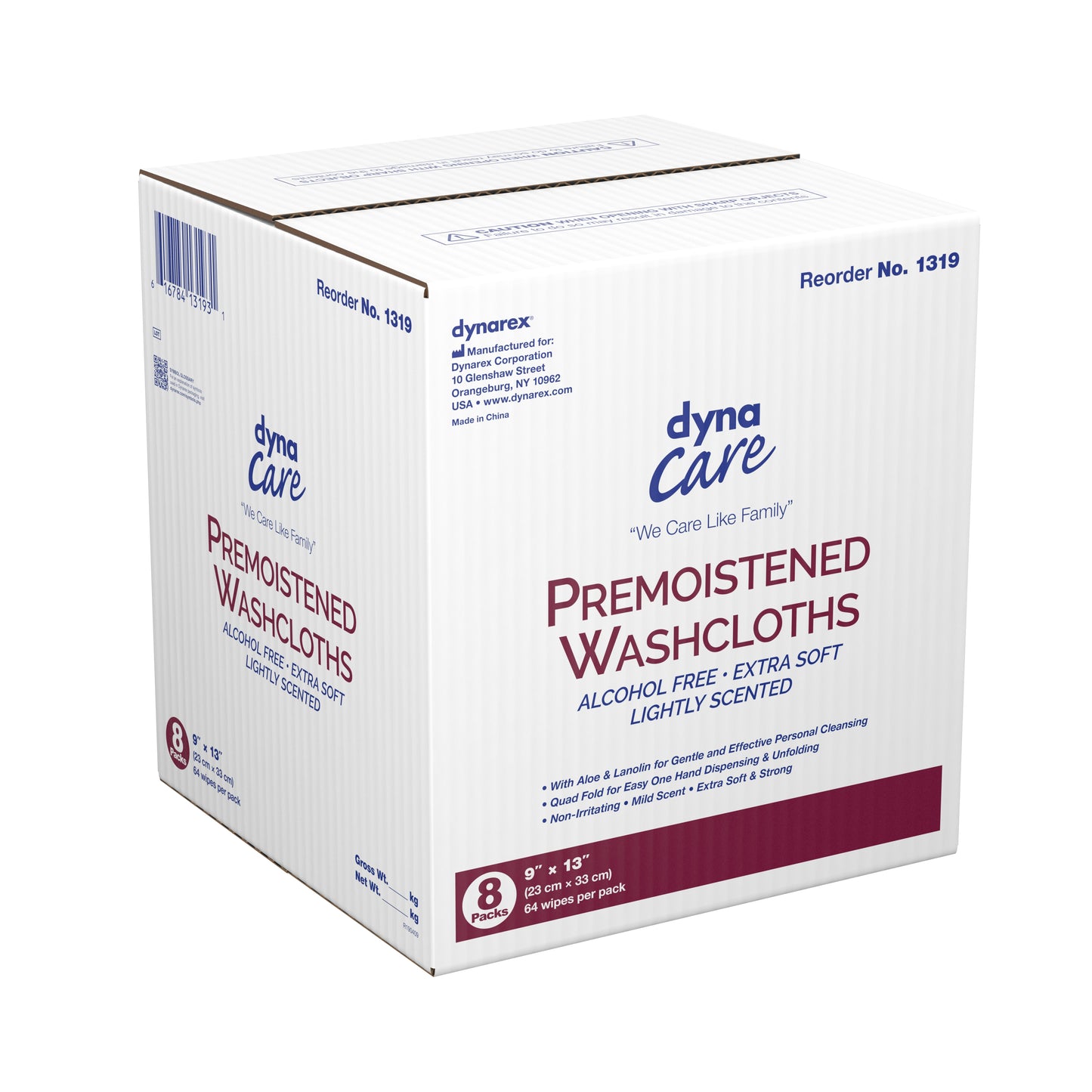 dynarex® Personal Cleansing Wipe, Unscented 1319