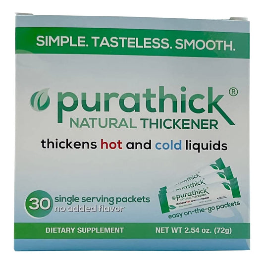 Food and Beverage Thickener purathick™ 2.4 Gram Individual Packet Unflavored Powder IDDSI Level 1 Slightly Thick - PUR-WHO-003N