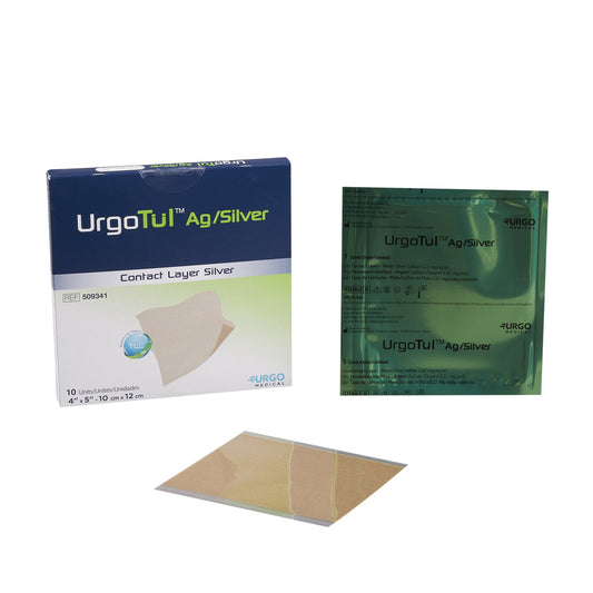 Silver Wound Contact Layer Dressing UrgoTul™AG/Silver 4 X 5 Inch Rectangle Sterile - 509341