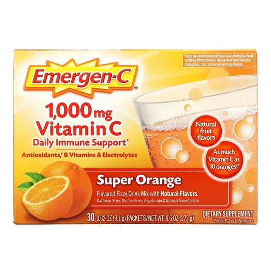 Emergen-C® Vitamin C Daily Immune Support Drink Mix, Super Orange Flavor 07631430203