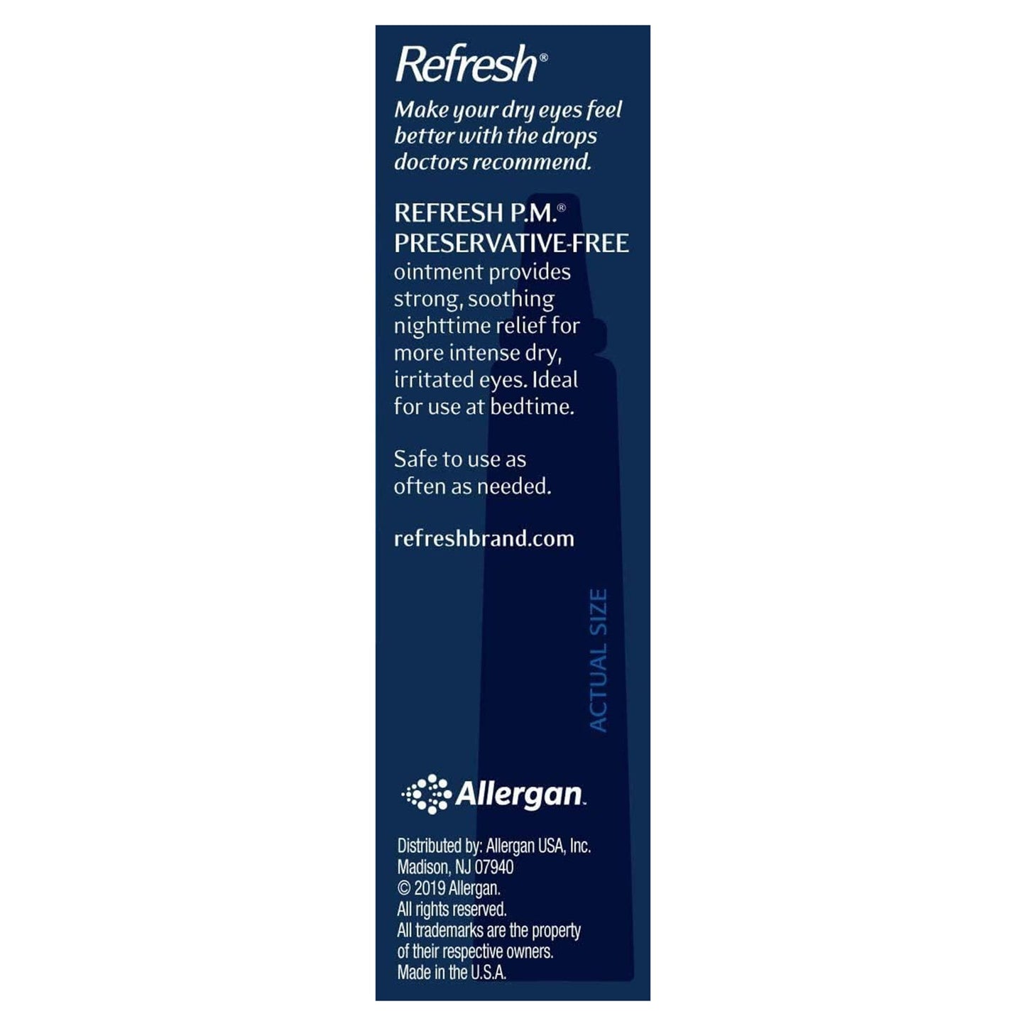 Refresh P.M.® Lubricant Eye Ointment, 0.12-ounce Dropper Bottle 00023066704