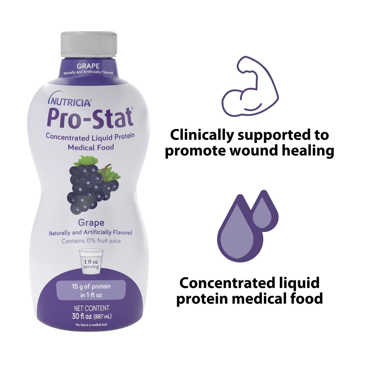 Pro-Stat® Grape Complete Liquid Protein Medical Food, 30-ounce Bottle 78385