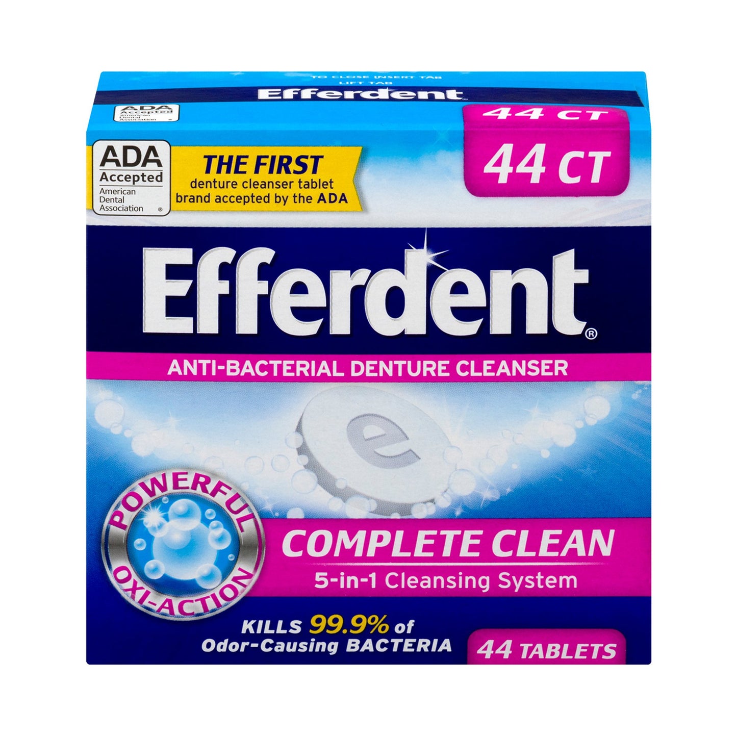 Efferdent® Denture Cleaner, 44 Tablets per Box 81483201586