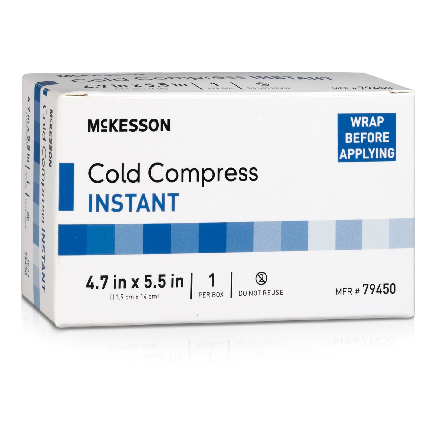 Instant Cold Pack McKesson General Purpose 4-7/10 X 5-1/2 Inch Plastic / Ammonium Nitrate / Water Disposable - 79450