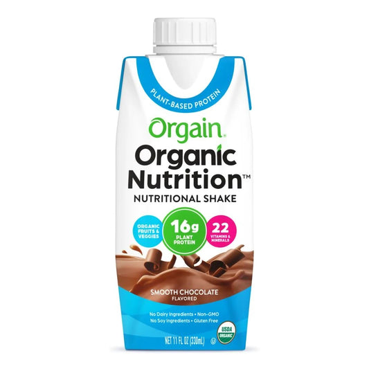 Orgain® Organic Nutrition™ Vegan Chocolate Nutritional Shake, 11-ounce carton 851770003216