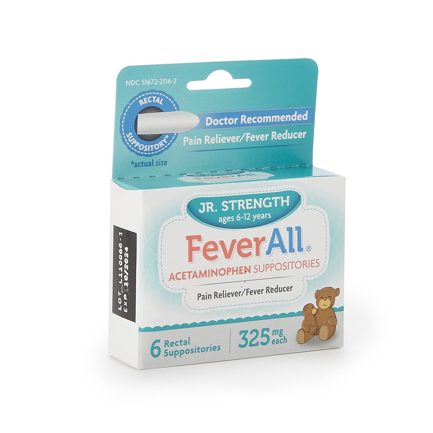 FeverAll® Acetaminophen Rectal Suppository 51672211602