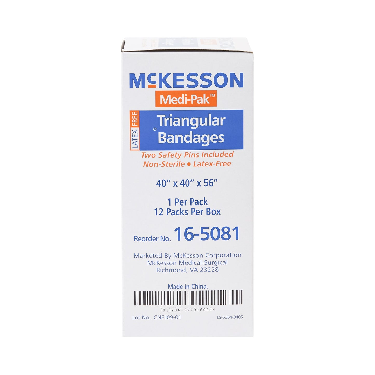 McKesson Triangular Bandage, 40 x 40 x 56 Inch 16-5081