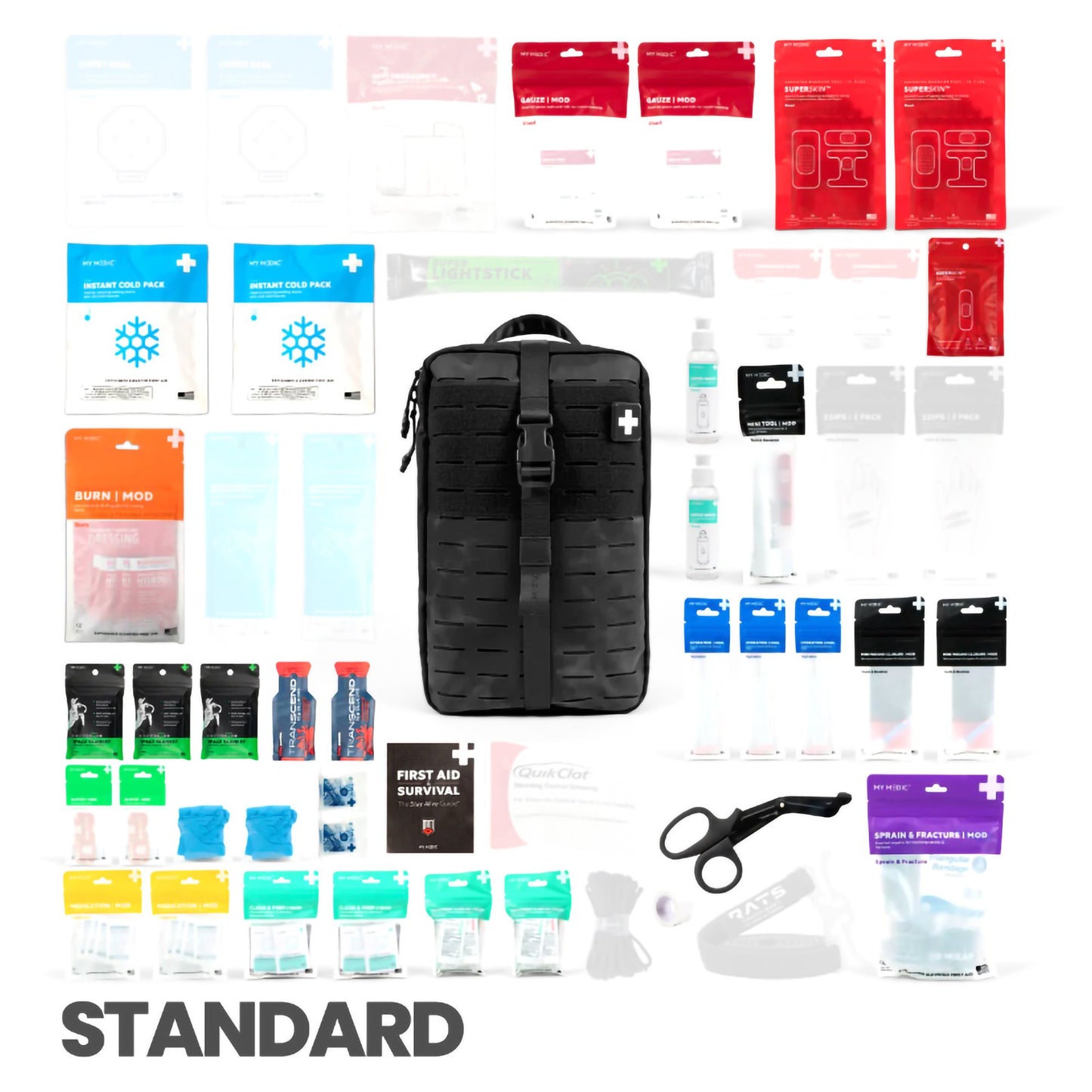 MyFak Standard First Aid Kit, Black MM-KIT-U-MFK-LG-BLK-STN