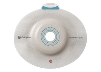 Ostomy Barrier SenSura® Mio Click Precut, Standard Wear Elastic Adhesive 40 mm Flange Green Code System 11/16 Inch Opening - 16942