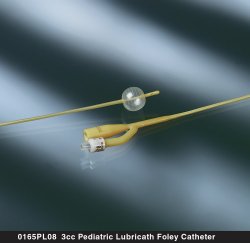 Foley Catheter Bardex® Lubricath® 2-Way Standard Tip 3 cc Balloon 10 Fr. Hydrophilic Polymer Coated Latex - 0165PL10
