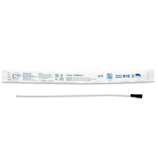 Urethral Catheter Cure Catheter® Straight Tip Uncoated PVC 10 Fr. 16 Inch - M10