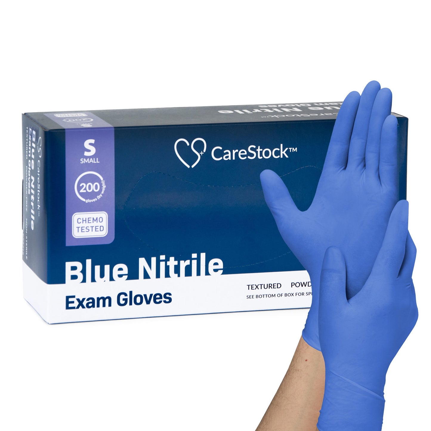 CareStock™ Nitrile Exam Glove, Small, Blue CS2712