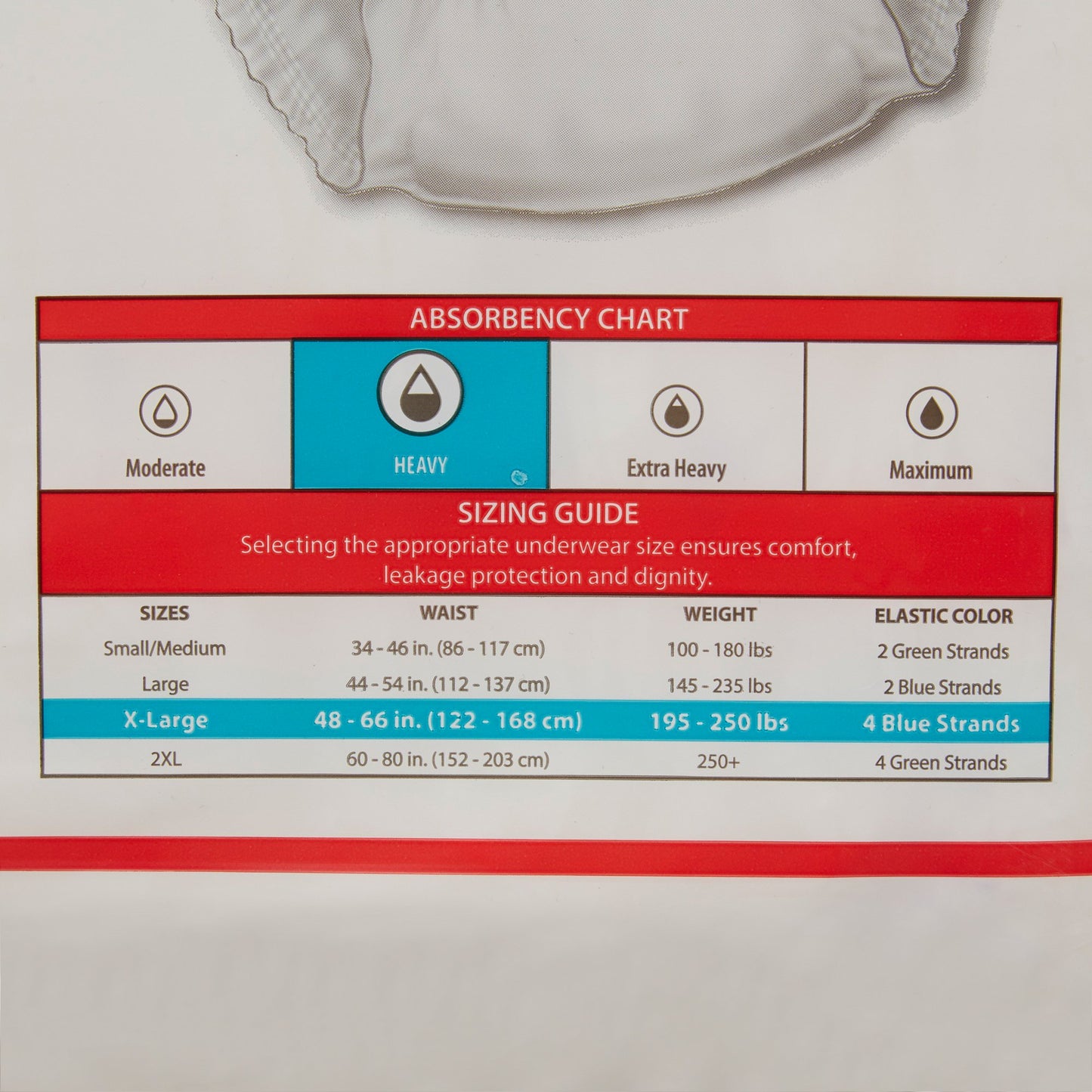 Sure Care™ Plus Heavy Absorbent Underwear, Extra Large 1625R