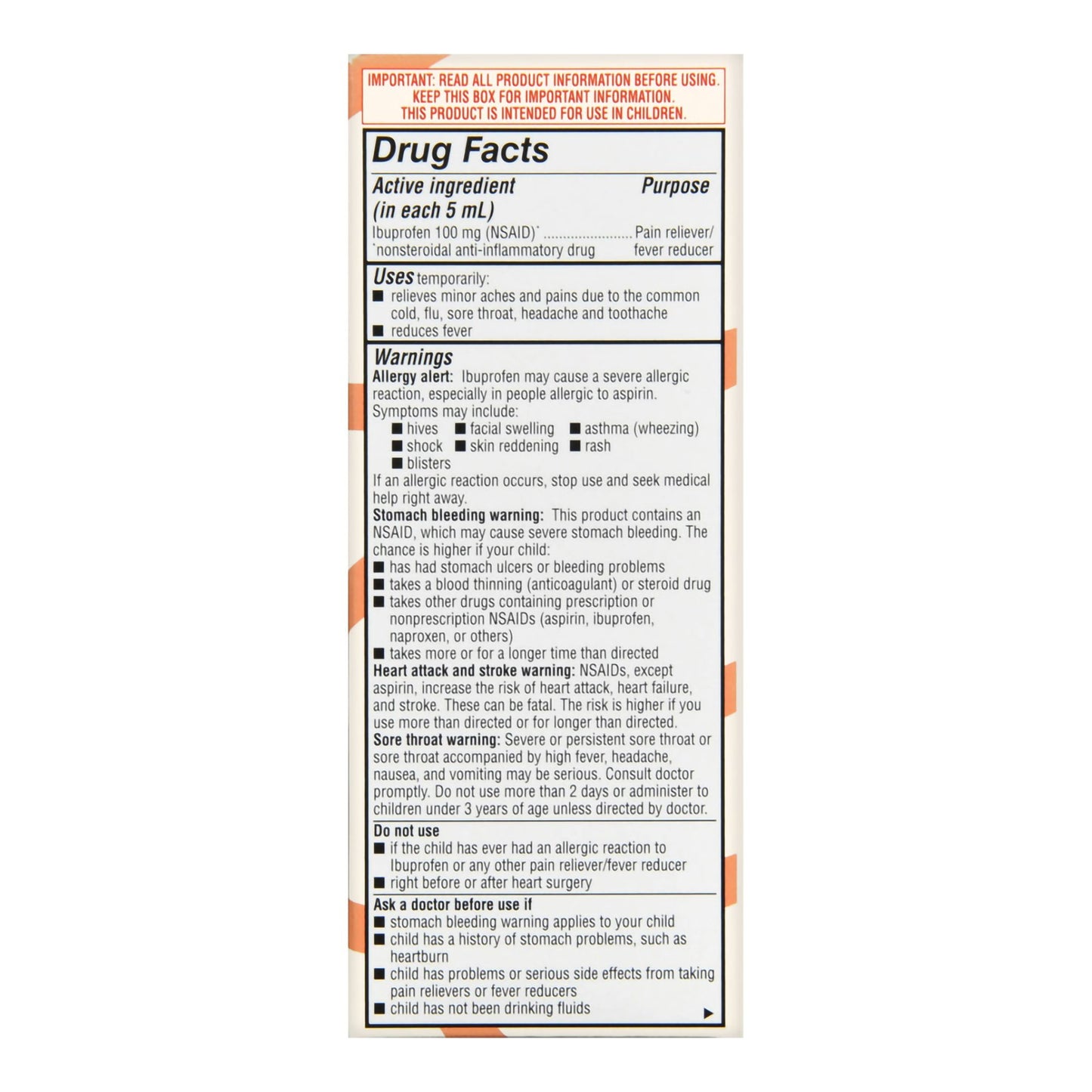 Foster & Thrive™ Children's Ibuprofen Oral Suspension Original Berry, 4 ounces 70677111501