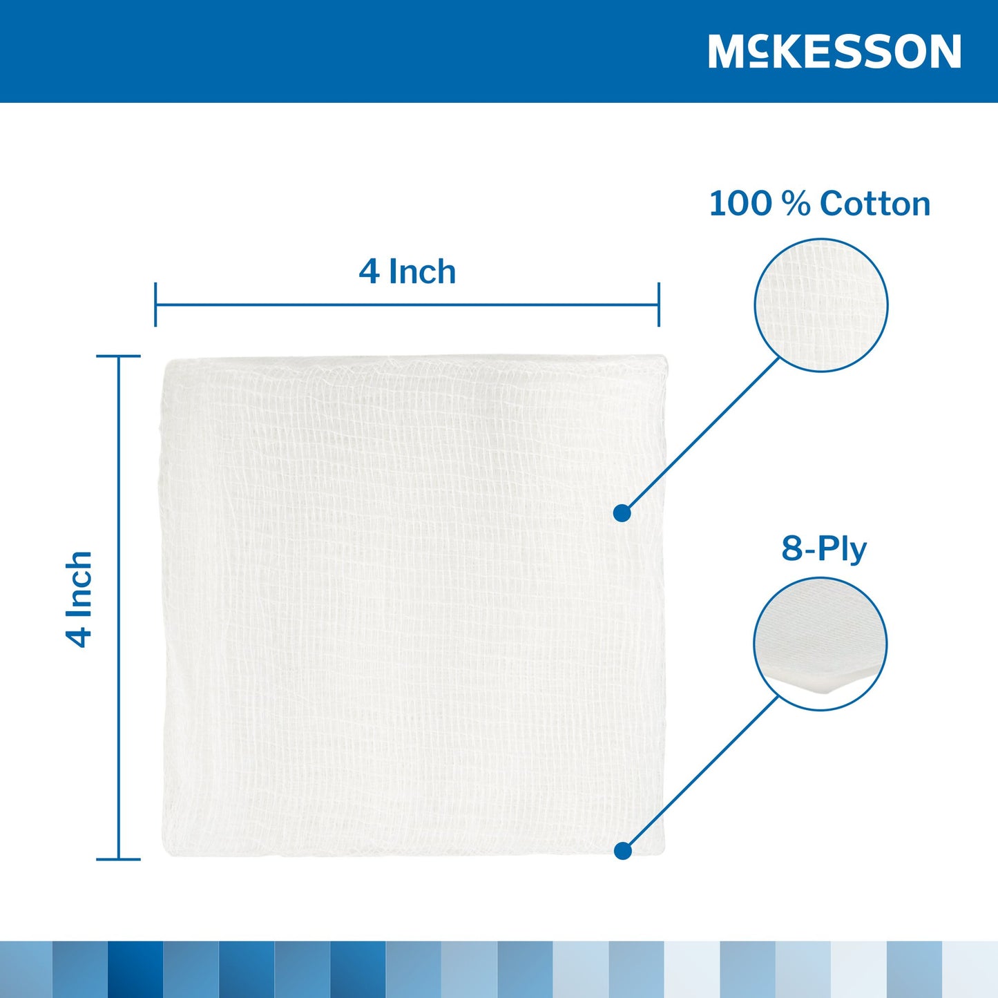 McKesson Sterile Gauze Sponge, 4 x 4 Inch, 8-Ply 16-4248