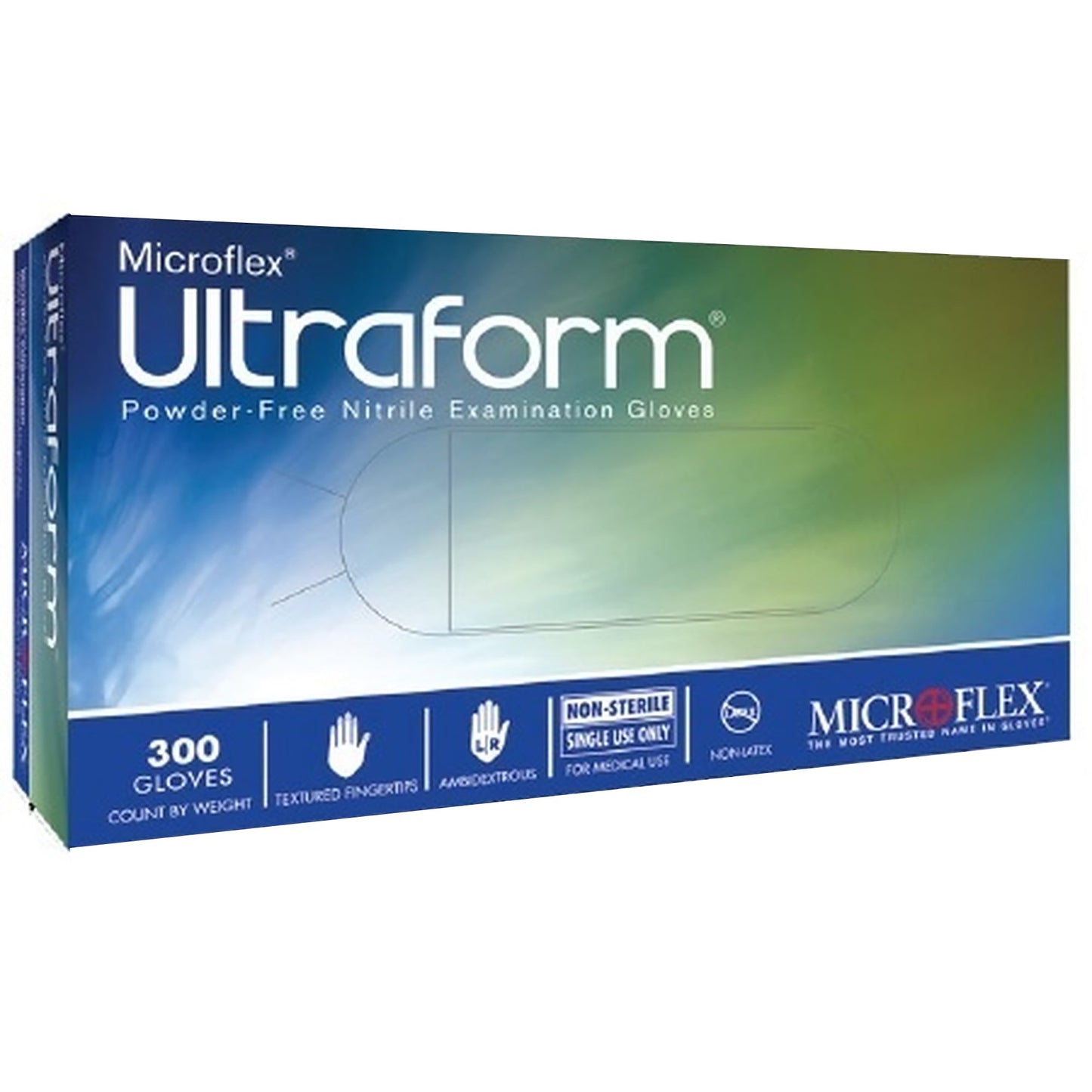 Exam Glove Ultraform® Small NonSterile Nitrile Standard Cuff Length Textured Fingertips Blue Not Rated - UF-524-S