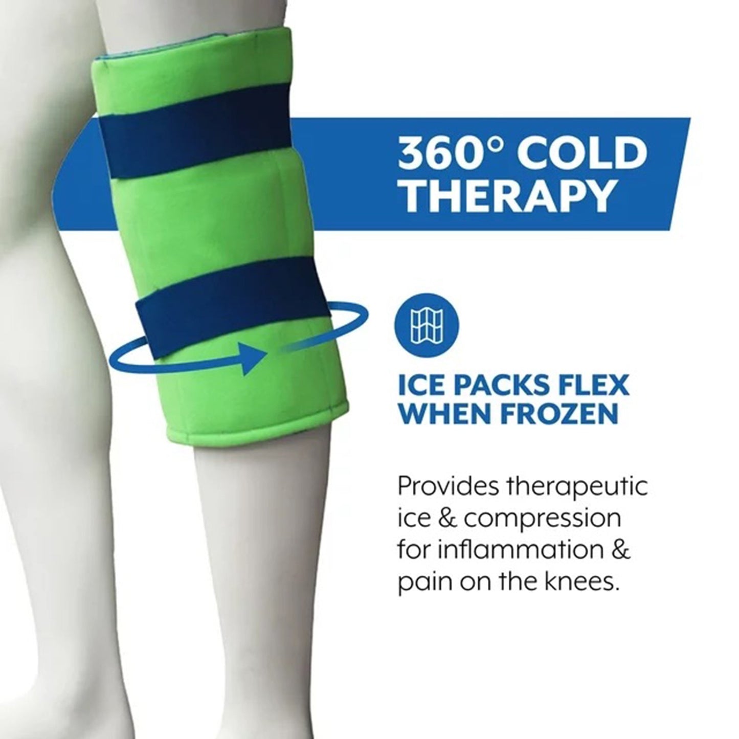 Polar Ice® Cold Pack with Wrap for Knee, Standard Size 30103