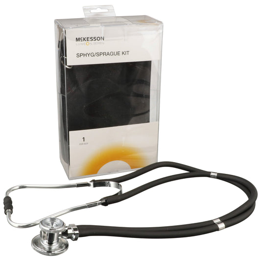Reusable Aneroid / Stethoscope Set McKesson Brand 23 to 33 cm Adult Cuff Dual Head Sprague Stethoscope Pocket Aneroid - 01-768-641-11ABKGM