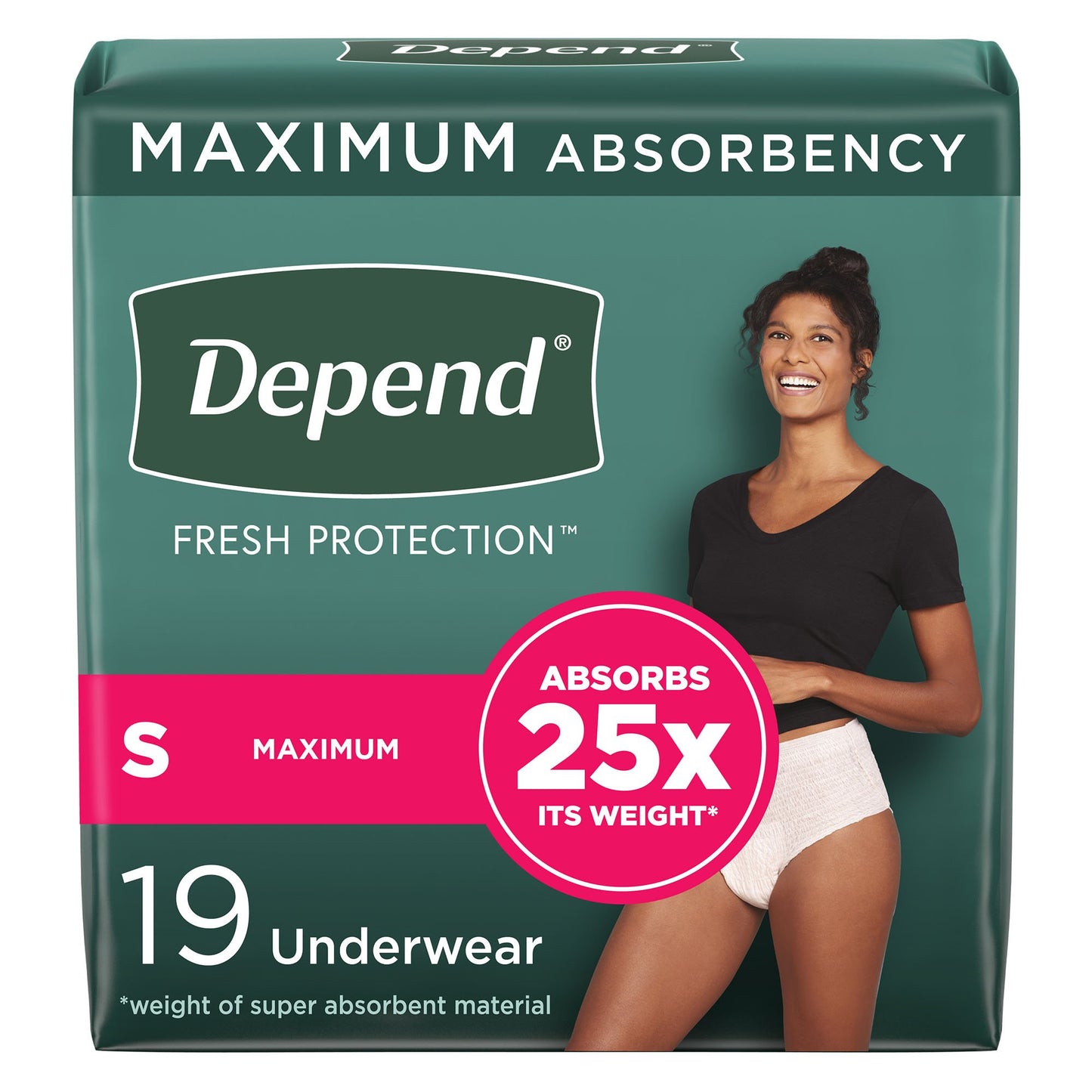 Female Adult Absorbent Underwear Depend® Fresh Protection Waistband Style Small Disposable Heavy Absorbency - 47915