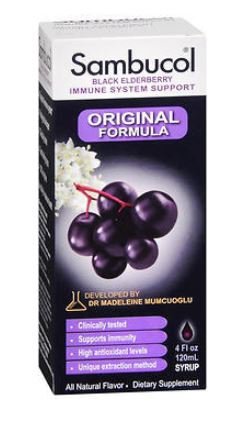 Dietary Supplement Sambucol® Natural Ingredients Syrup 4 oz. Black Elderberry Flavor - 89611600110