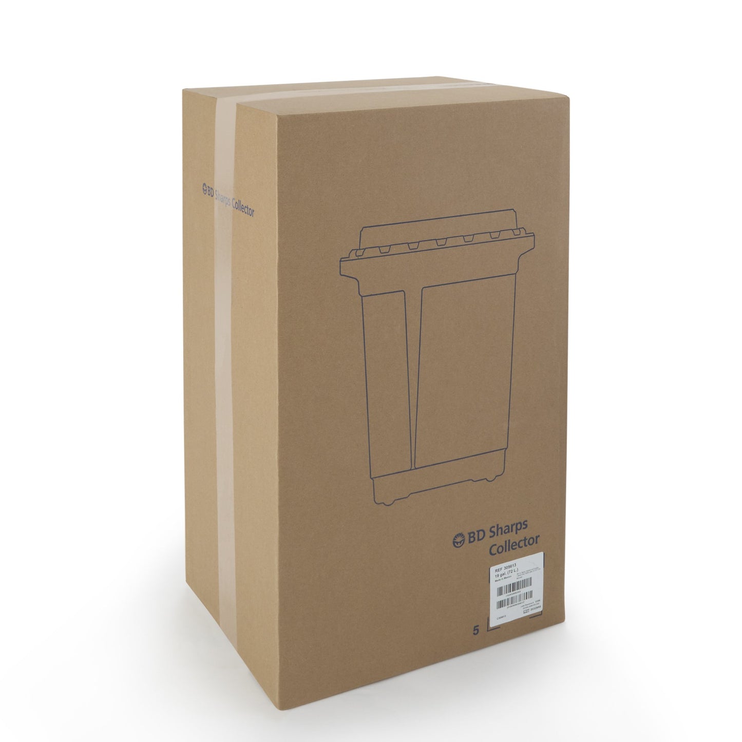 Chemotherapy Waste Container BD™ Yellow Base 26-1/4 H X 20 W X 14-3/4 D Inch Vertical Entry 19 Gallon 305613