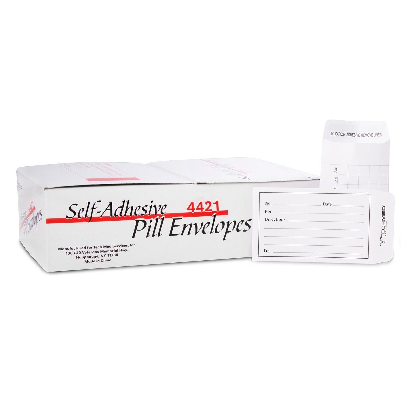 Medication Envelope Tech-Med® White 3-/2 X 2-1/4 Inch - 4421