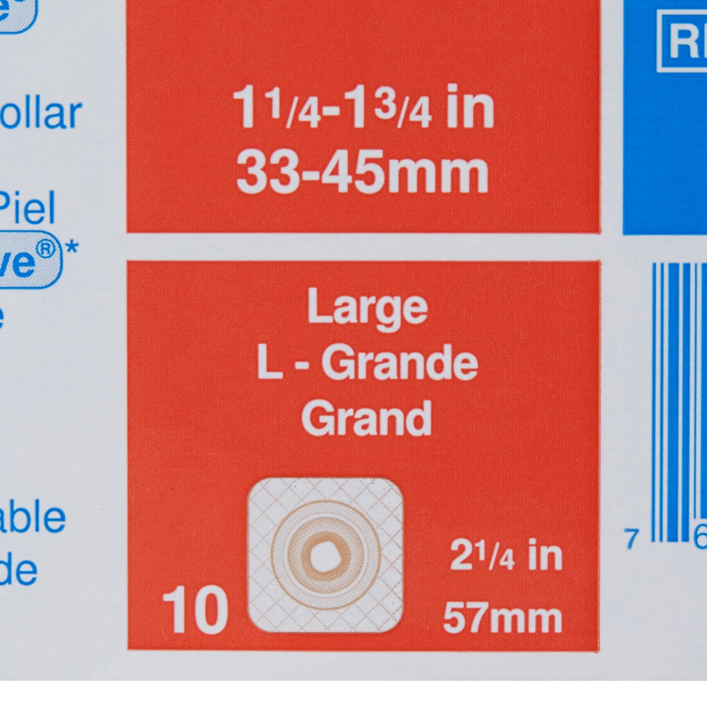 Sur-Fit Natura® Stomahesive® Ostomy Barrier With 1¼-1¾ Inch Stoma Opening 411805