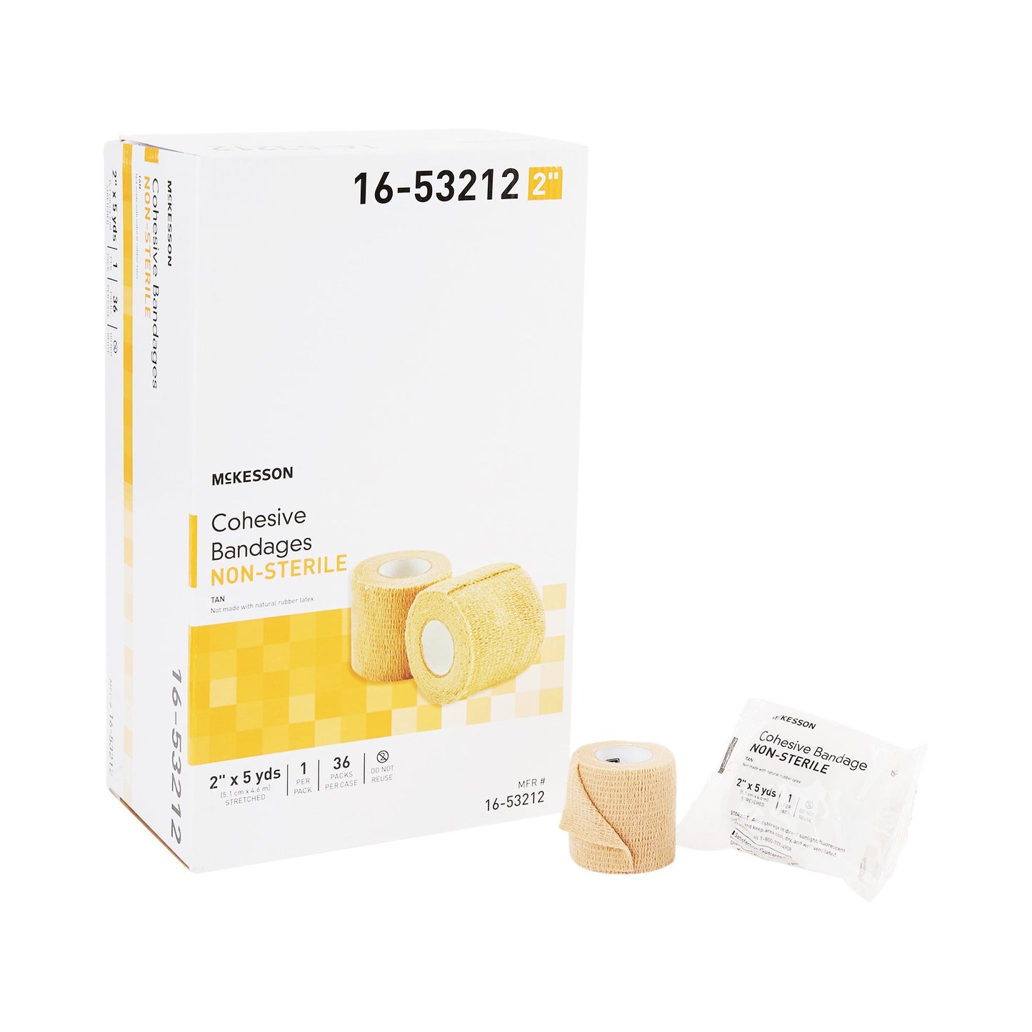 McKesson Brand McKesson Self-adherent Closure Cohesive Bandage, 2 Inch x 5 Yard 16-53212, 1 Each