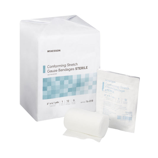 Conforming Bandage McKesson 3 Inch X 4-1/10 Yard Sterile 1 per Pack - 16-018