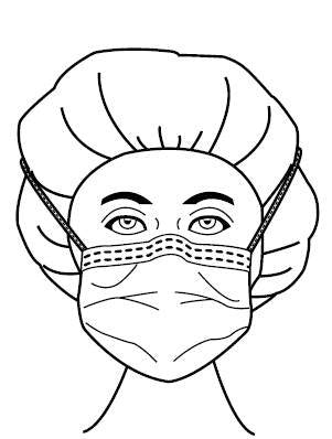 Surgical Mask Precept® Fog-Shield® Anti-fog Foam ASTM Level 1 Tie Closure One Size Fits Most - 65-3320