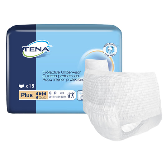 Unisex Adult Absorbent Underwear TENA ProSkin™ Plus Pull On with Tear Away Seams Small Disposable Moderate Absorbency - 72631