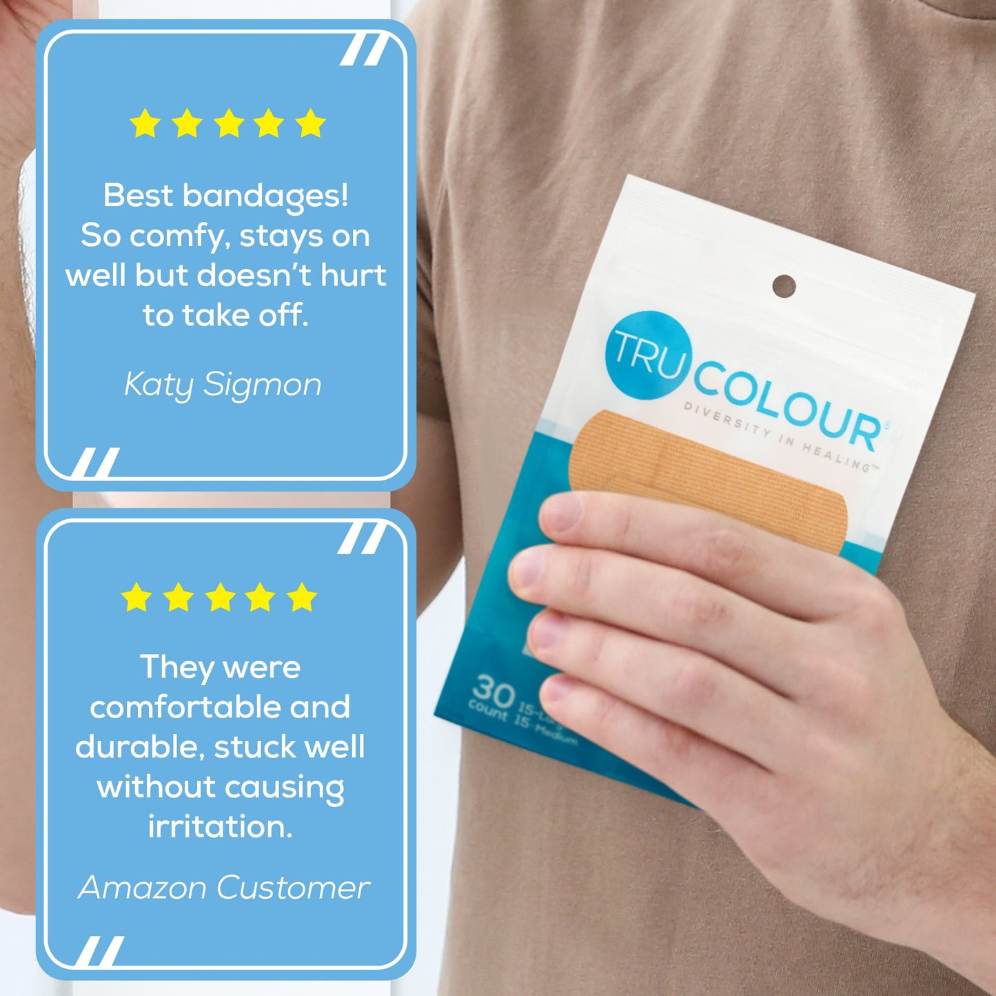 Tru-Colour Skin Tone Adhesive Bandages for Fair Skin Tone Shades TCB-161