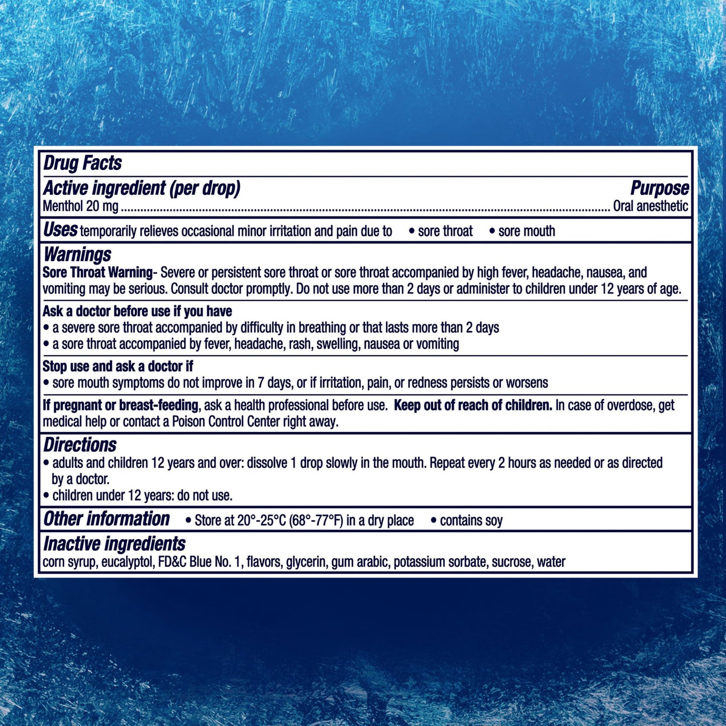 Vicks VapoCool Severe Medicated Drops Winterfrost 32390003970