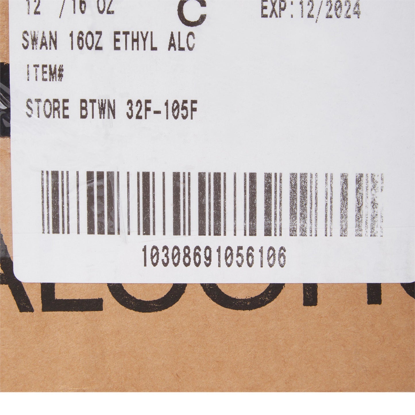 Swan Ethyl Alcohol Antiseptic, 16-ounce bottle 1000032333