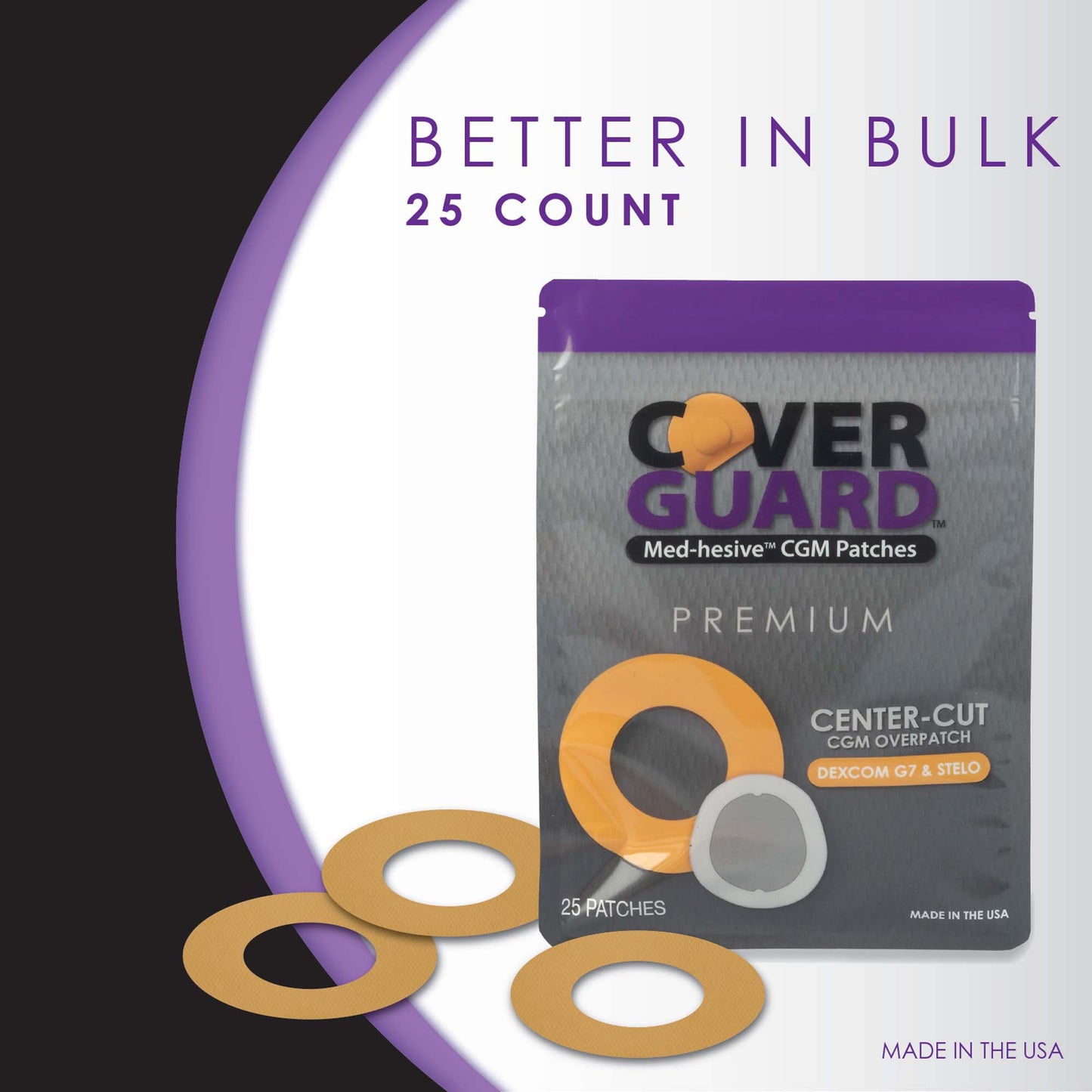 Sensor Overpatch CoverGuard Tan For Dexcom G7 Sensor 101-200T