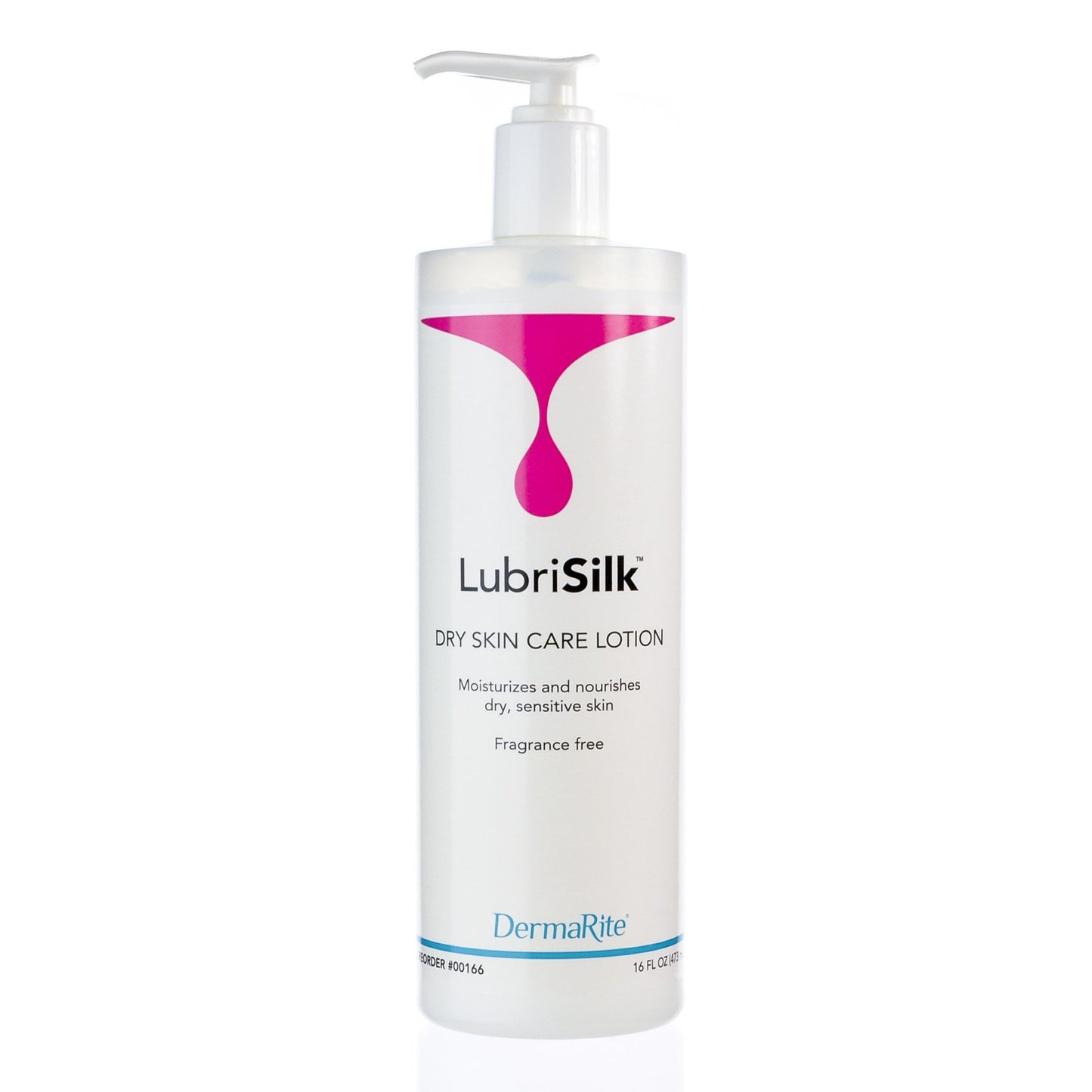 Hand and Body Moisturizer LubriSilk® 16 oz. Pump Bottle Unscented Lotion - 00166P
