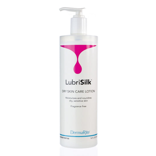 Hand and Body Moisturizer LubriSilk® 16 oz. Pump Bottle Unscented Lotion - 00166P