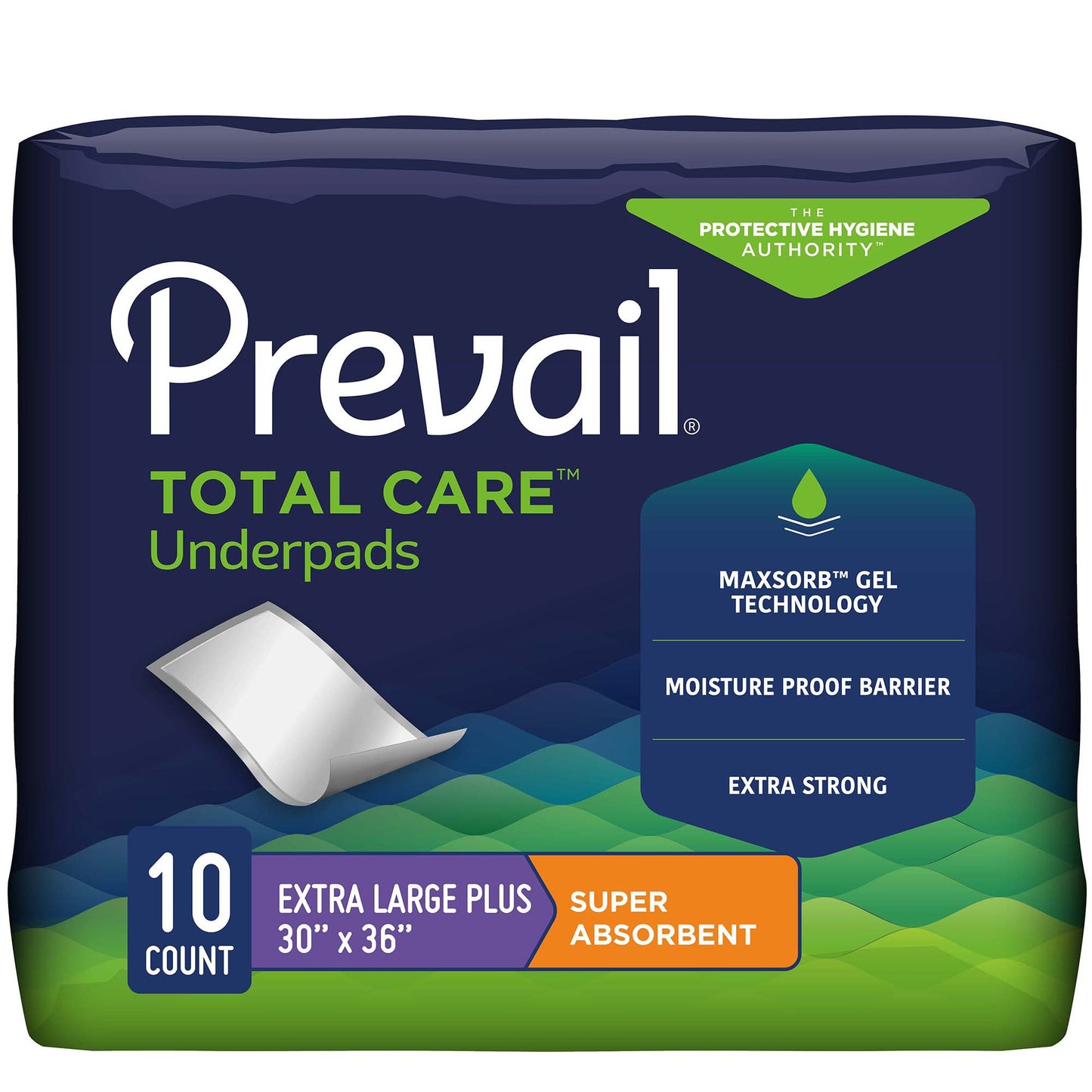 Prevail® Total Care™ Super Absorbent Polymer Underpad, 30 x 36 Inch PV-410