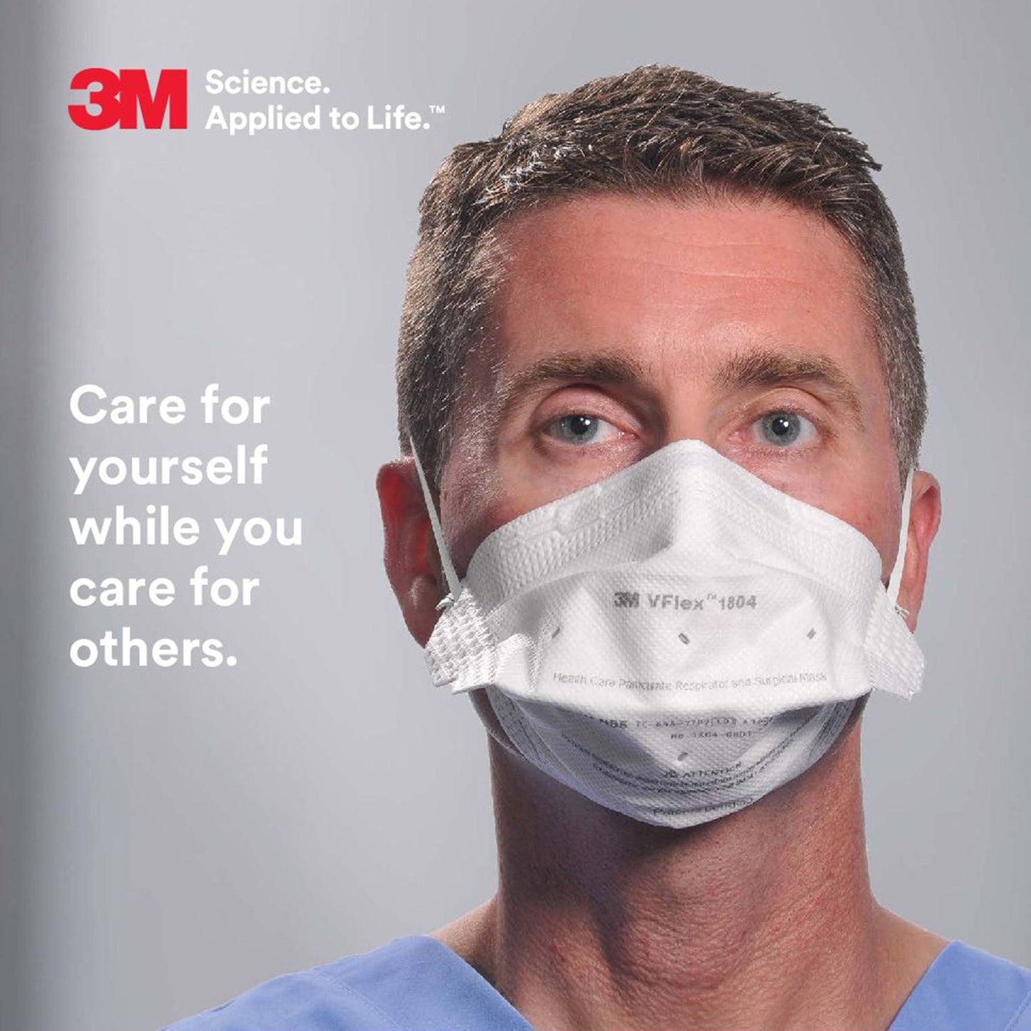 3M™ VFlex™ Health Care Particulate Respirator and Surgical Mask 1804