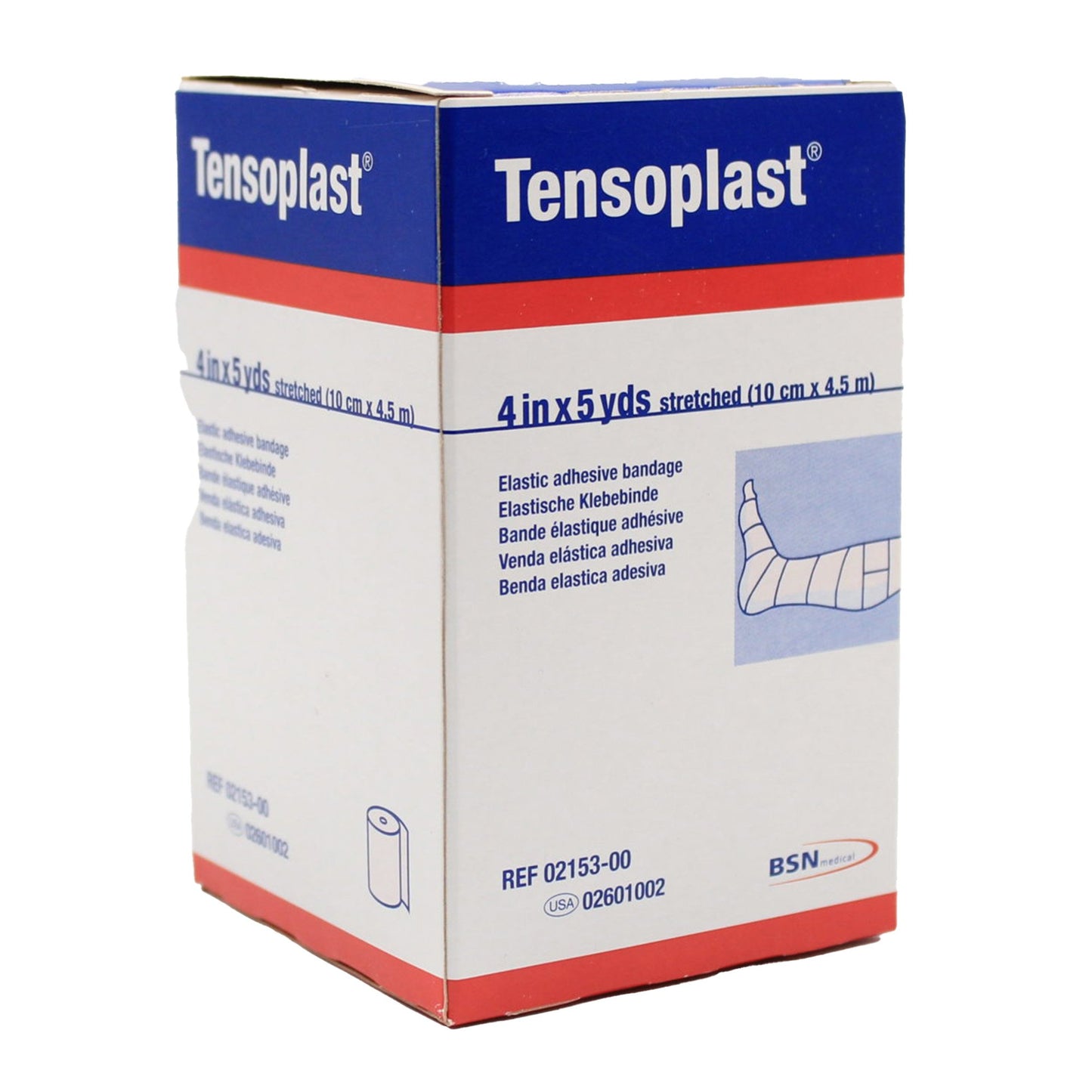 Tensoplast® No Closure Elastic Adhesive Bandage, 4 Inch x 5 Yard 02601002