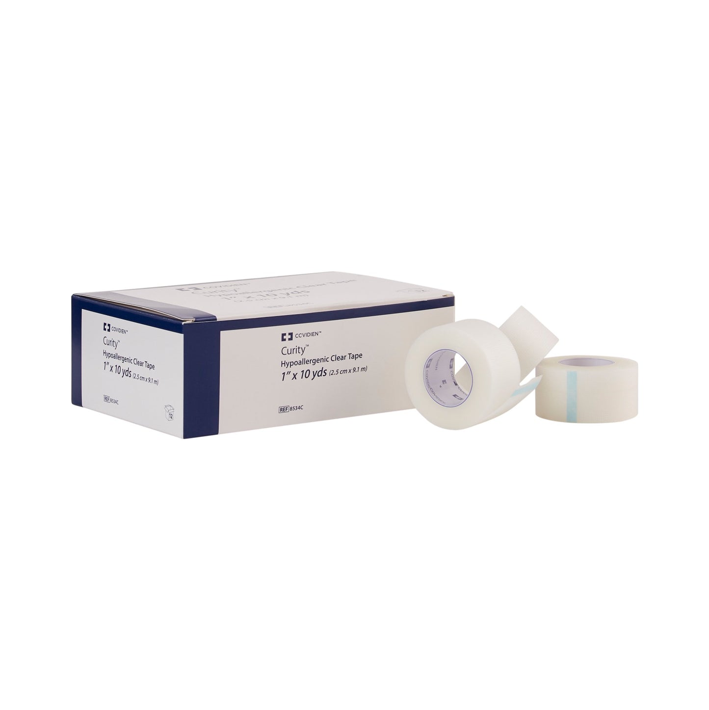 Hypoallergenic Medical Tape Kendall™ Hypoallergenic Clear Transparent 1 Inch X 10 Yard Plastic NonSterile - 8534C