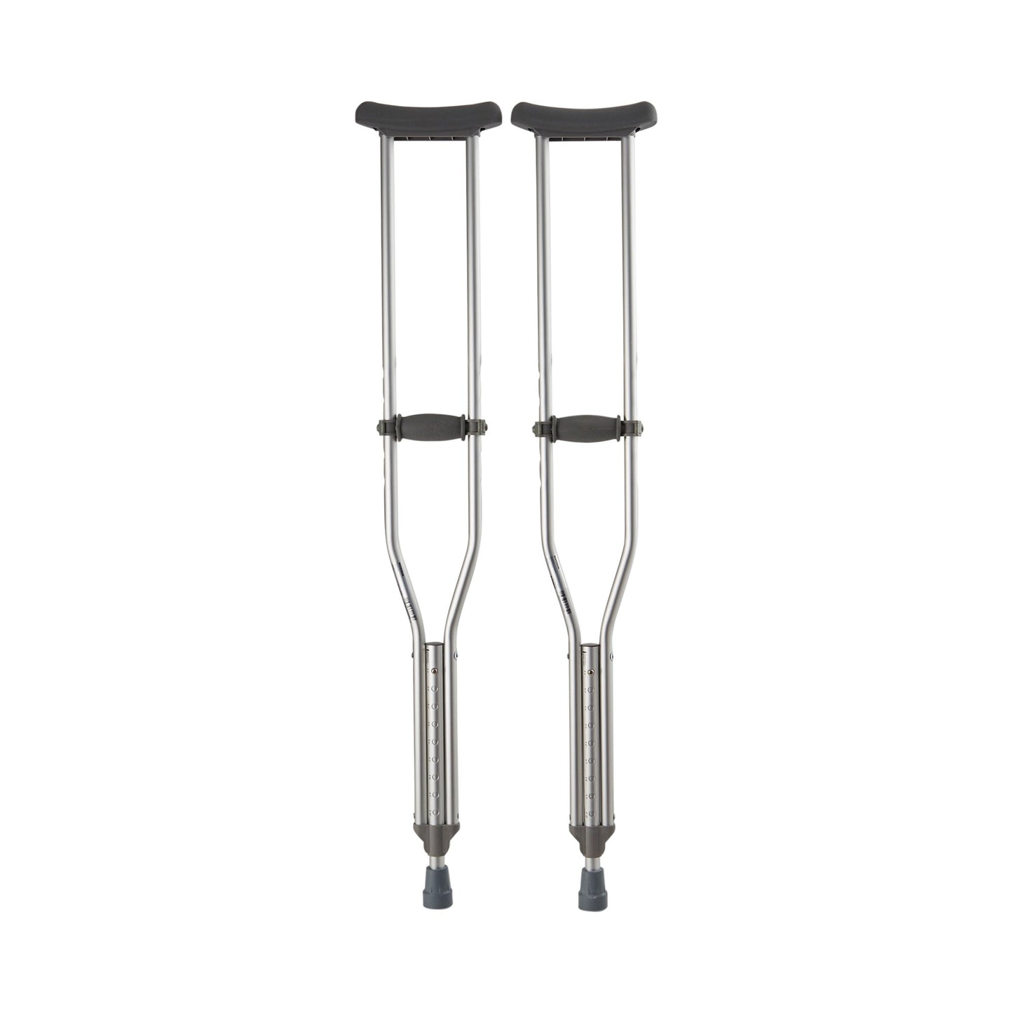 Underarm Crutches McKesson Adult 5 Foot 2 Inch to 5 Foot 10 Inch User Height Aluminum Frame 350 lbs. Weight Capacity - 146-10430-8
