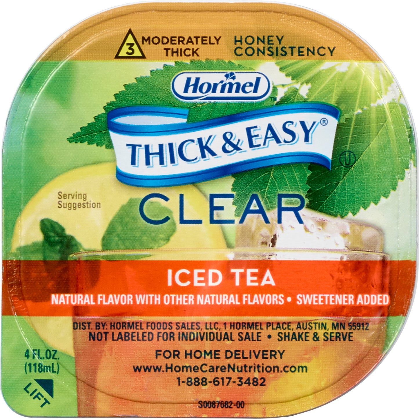 Thick & Easy® Clear Honey Consistency Iced Tea Thickened Beverage, 4-ounce Cup 32870