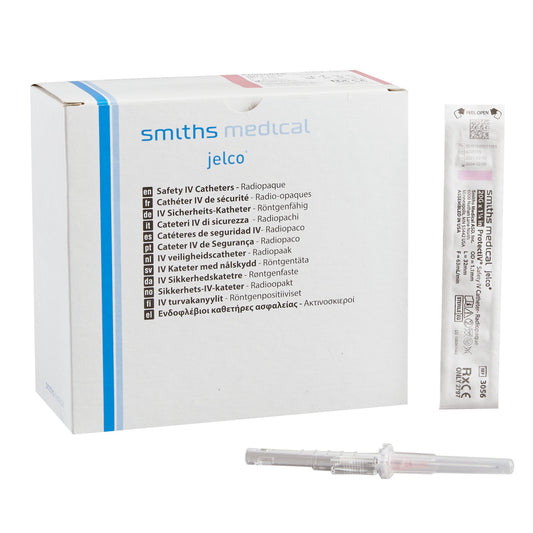 Smiths Medical ASD, Inc. Protectiv Peripheral IV Catheter, 1.25 in., 20 Gauge 305606, Box of 50
