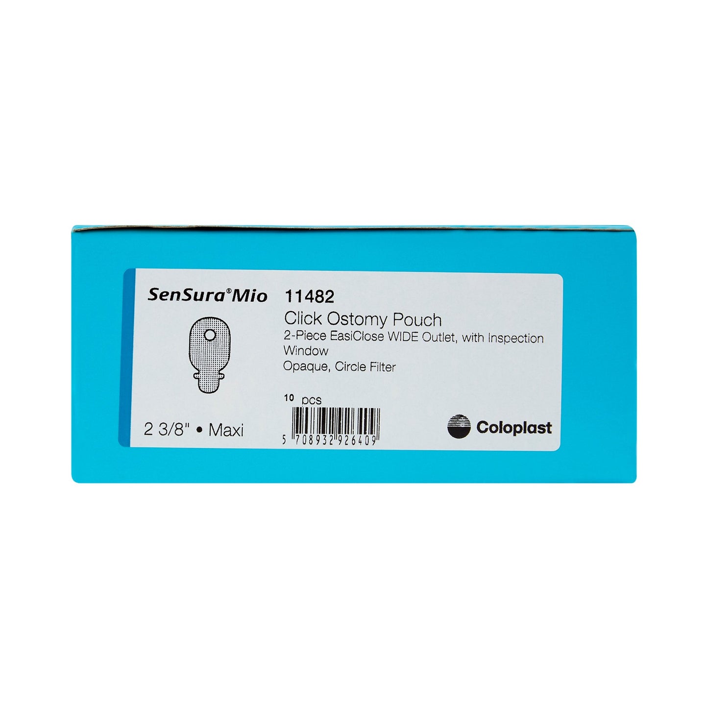 SenSura® Mio Click 2-Piece Opaque Ostomy Pouch, Blue Match 11482
